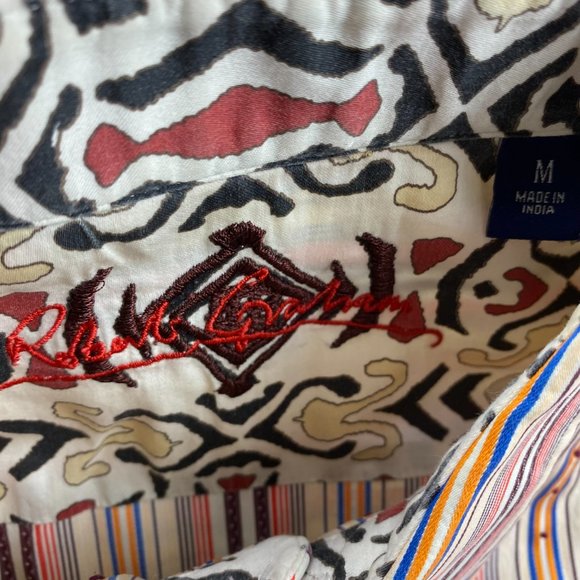 Robert Graham Shirt Men Medium M Multicolored Striped Button Up Long Sleeve - Picture 5 of 10